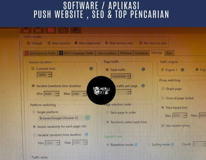 Tools Peningkatan & Push Traffic / SEO Support All Website